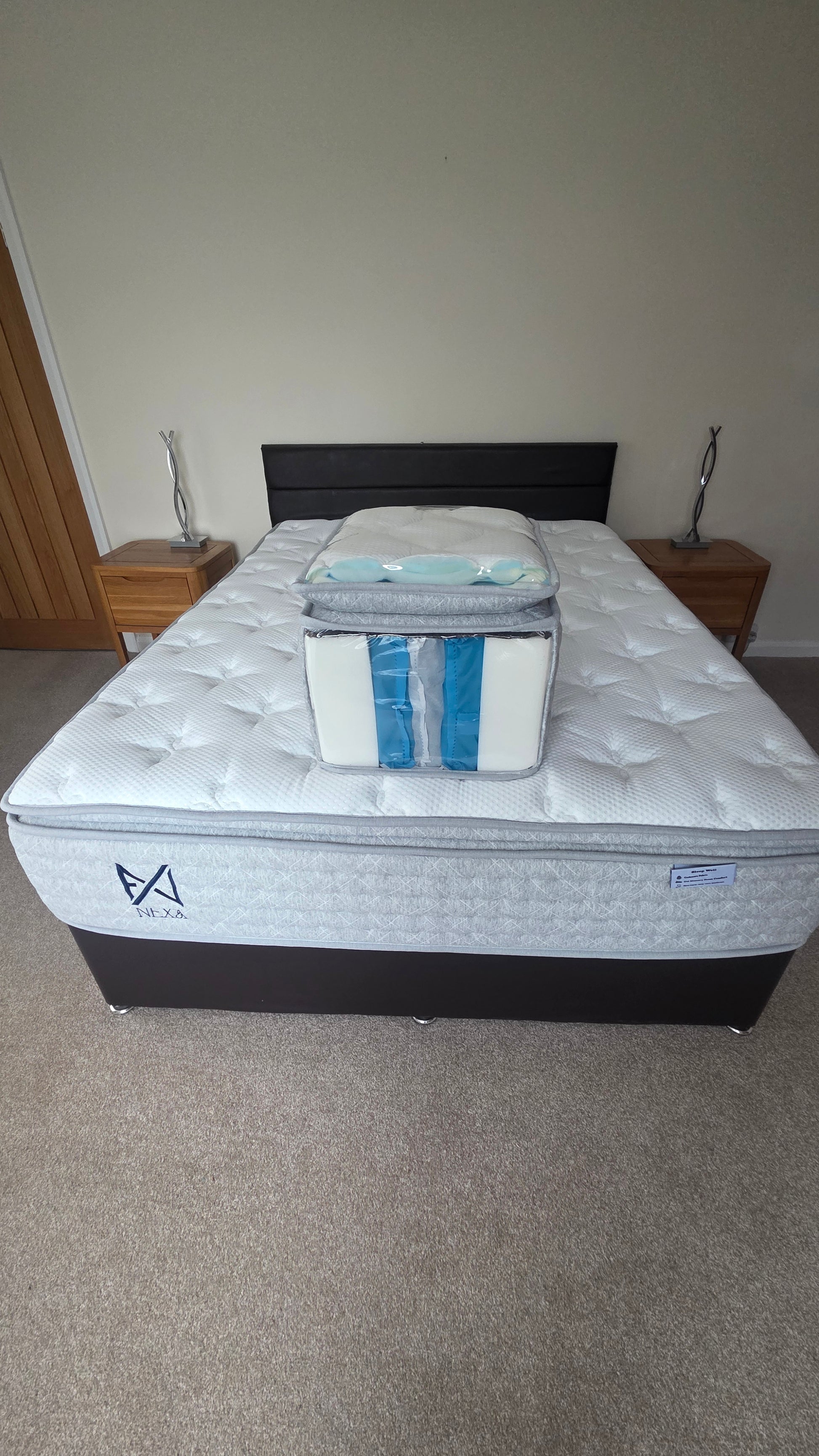 Healthy Sleep Mattress Nexa Plush 32cm pocket spring mattress with 2000 springs, showcasing a plush, comfortable surface.