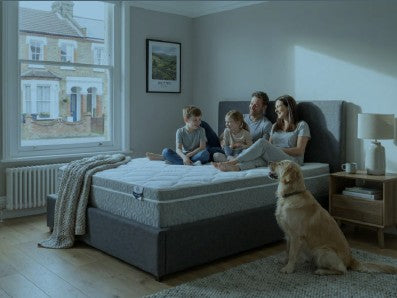 Healthy Sleep Mattress Firm NEXA Hybrid Lite Deluxe 28cm pocket spring mattress with 1000 springs, shown from top angle.