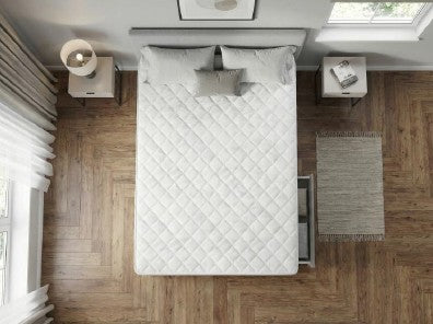 Healthy Sleep Mattress Neo Gravity Cloud 3000 pocket-sprung mattress with plush top and supportive construction, shown in a bedroom setting.