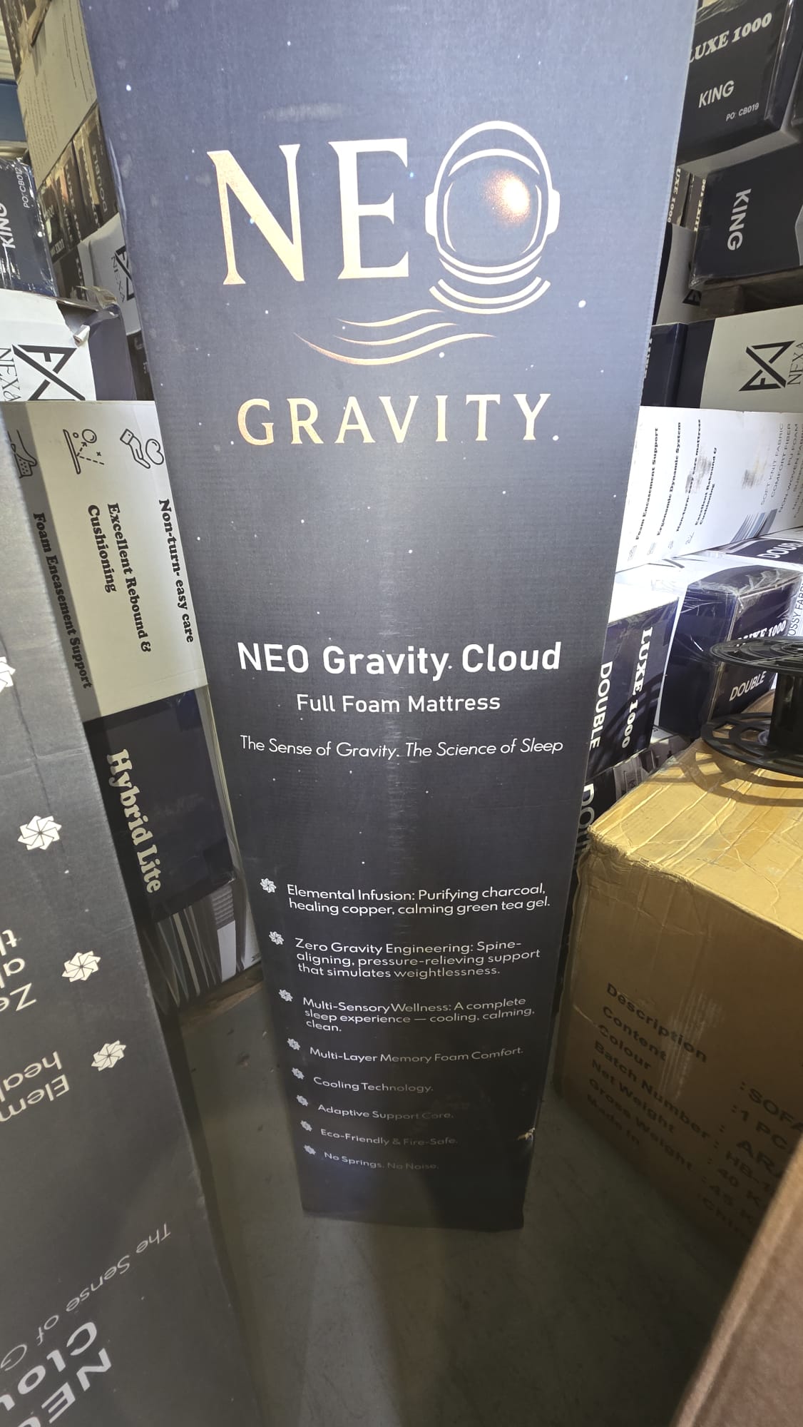 Neo Gravity Cloud full foam mattress by Healthy Sleep Mattress, showing a plush, white full-size mattress with smooth surface and soft edges.